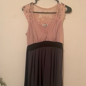 Pink and grey dress